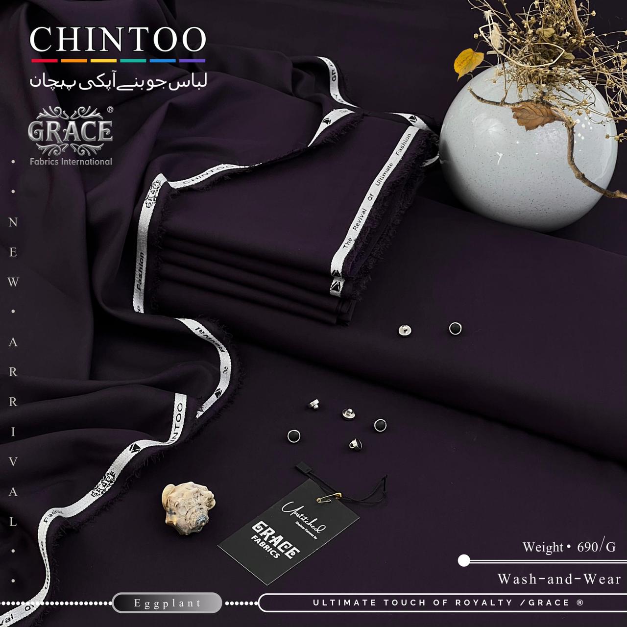 Grace Chintoo Premium Wash N Wear Fabric - Carob
