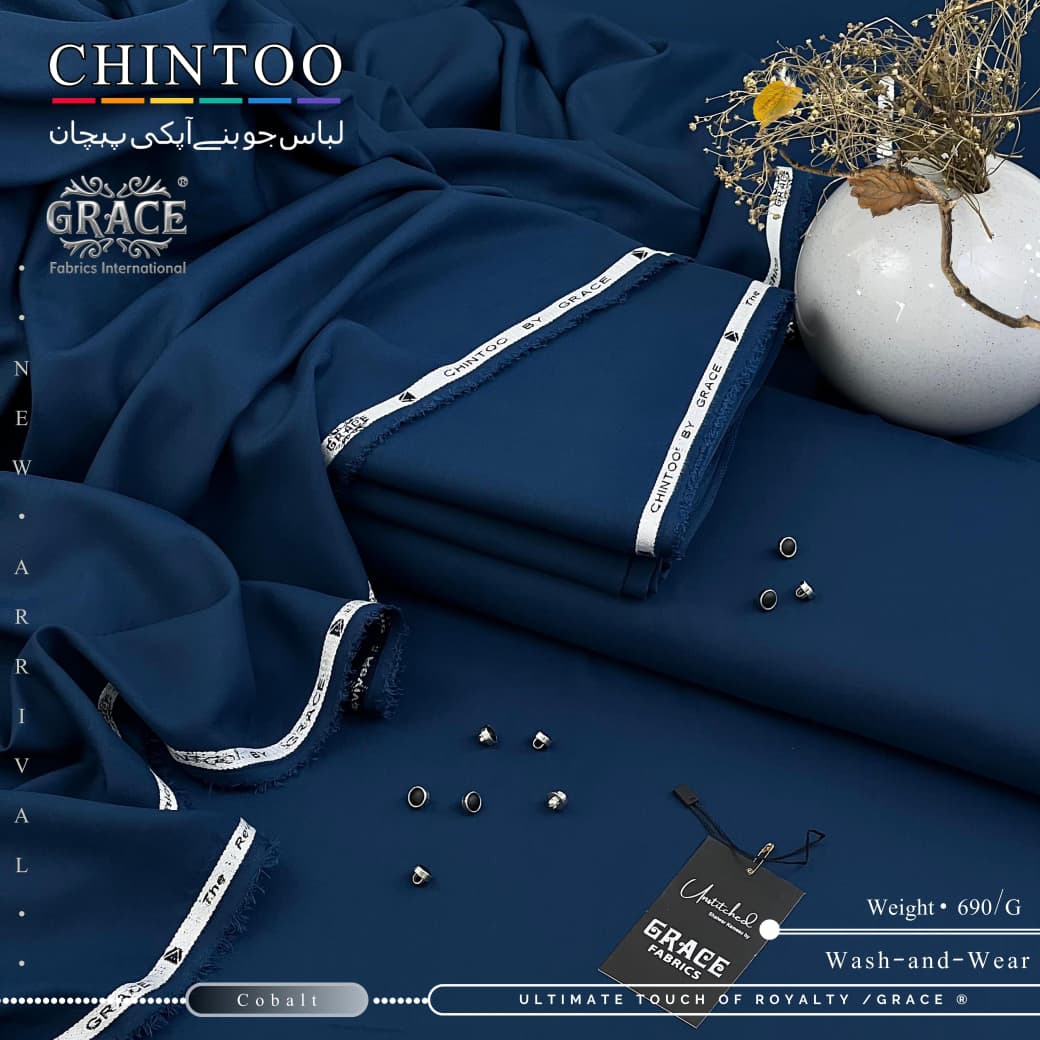 Grace Chintoo Premium Wash N Wear Fabric - Dark Maroon