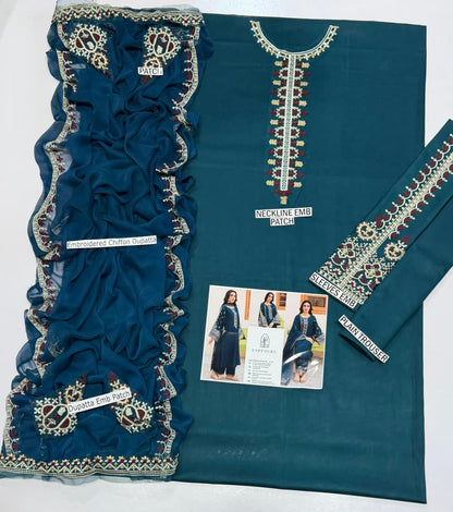 Sapphire Summer Lawn Embroidered 3 Piece - SP 131333