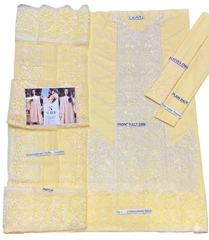 Nureh Summer Lawn 2026 - NR 176333 | Embroidered 3 Piece