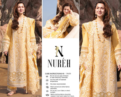 Nureh Summer Lawn 2026 - NR 176333 | Embroidered 3 Piece