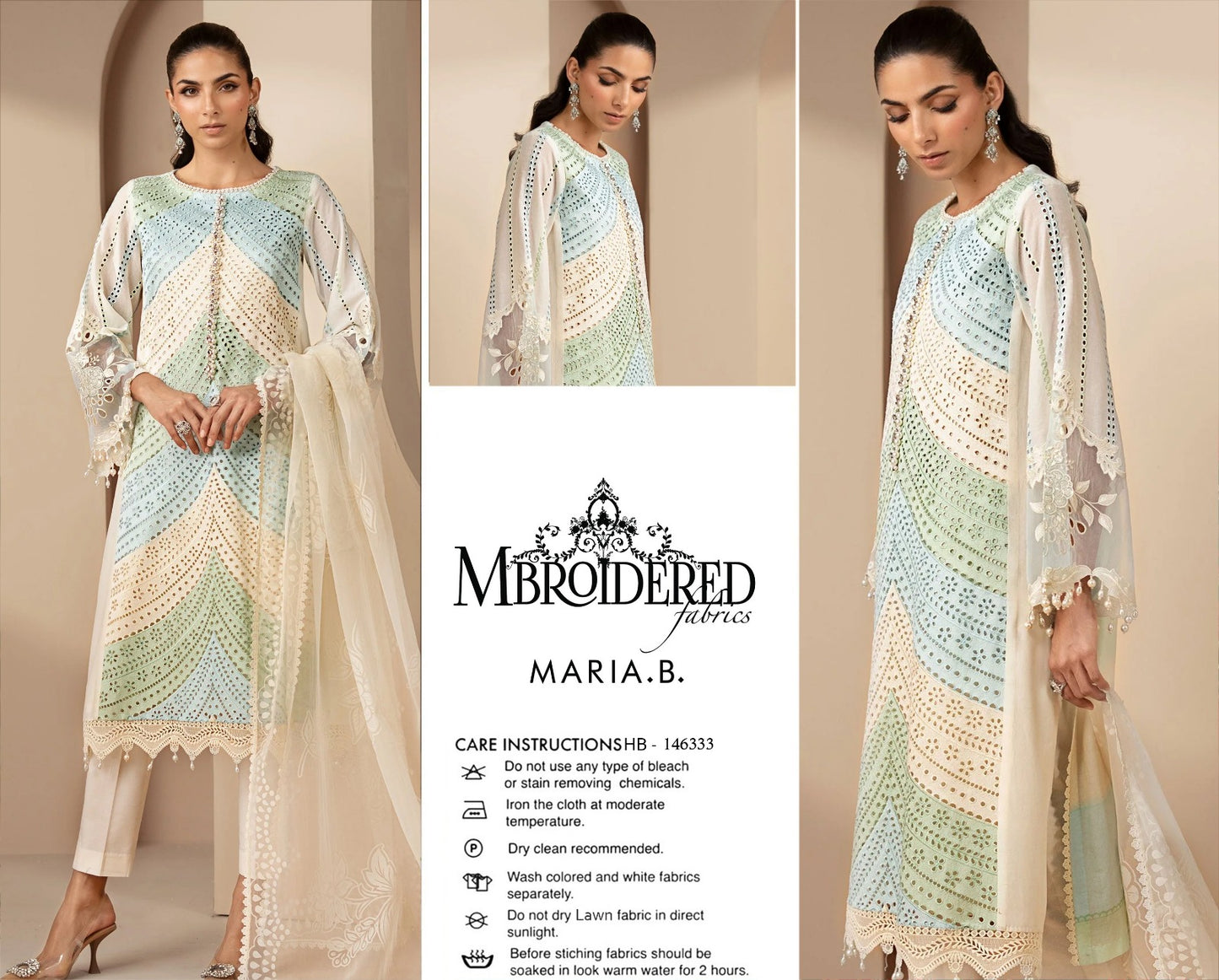 Maria B Summer Lawn 2026 - MB 146333 | Embroidered 3 Piece