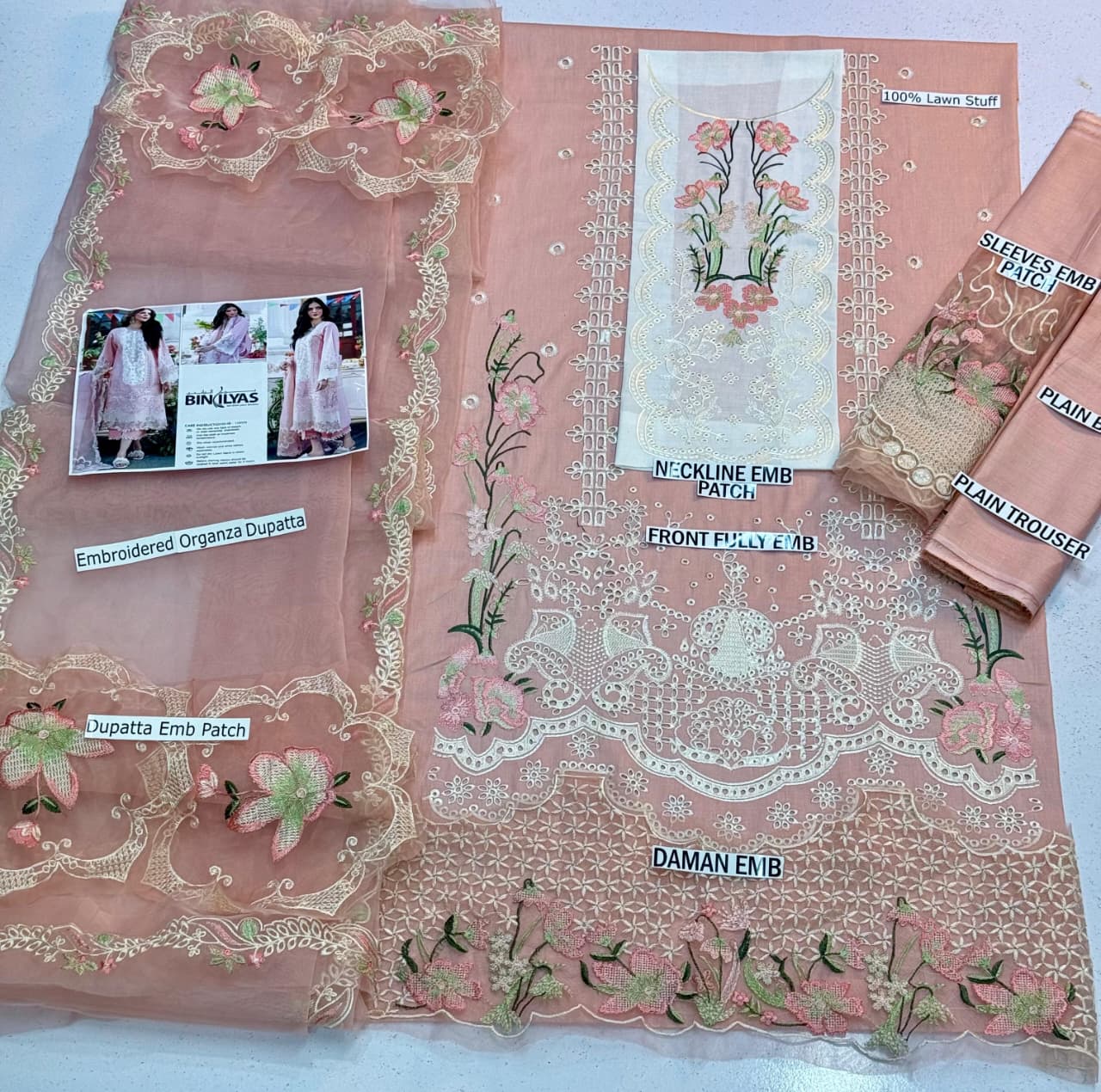 Bin Ilyas Summer Lawn 2026 - BL 110333 | Embroidered 3 Piece