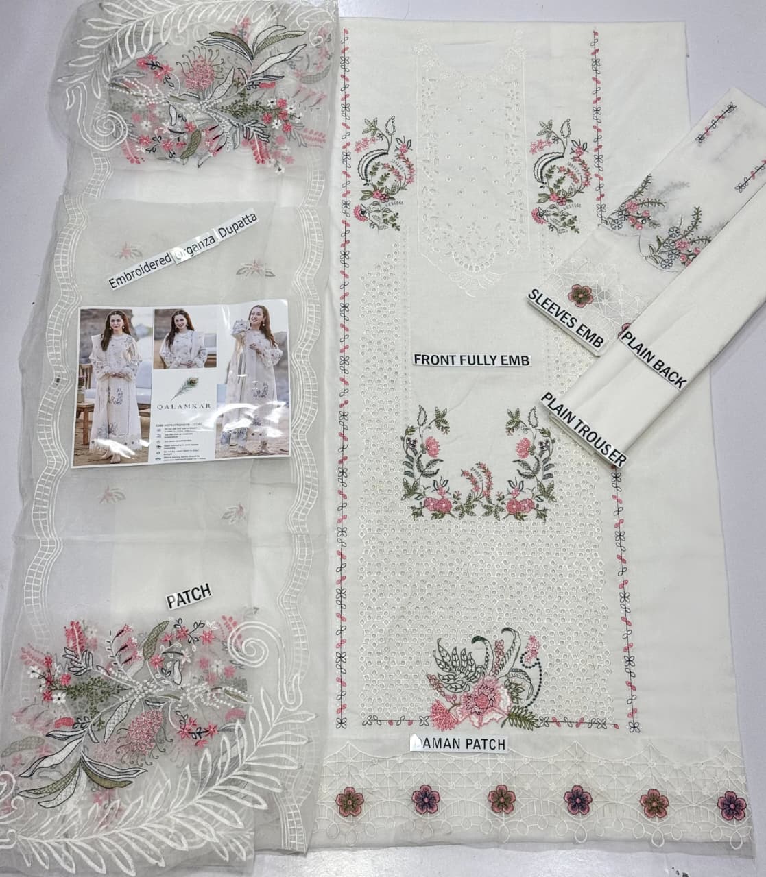 Qalamkar Summer Lawn 2026 - QL 117333 | Embroidered 3 Piece