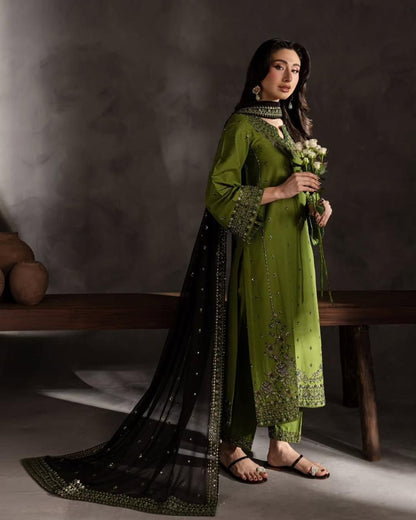 Batik Summer Lawn 2026 - BK 89333 | Embroidered 3 Piece with Sequence Work