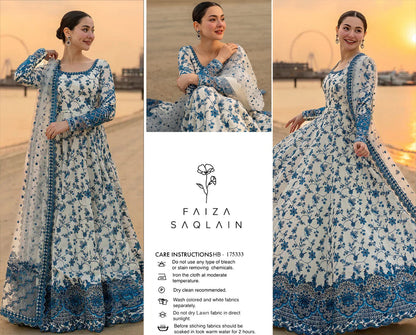 Faiza Saqlain Embroidered Lawn Suit – HB-175333